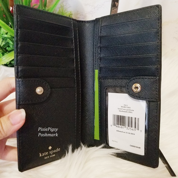 🌹NWT Kate Spade Stacy Gardenia Laurel Way Wallet - Picture 3 of 6